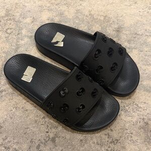 Black Gucci Slide Sandals